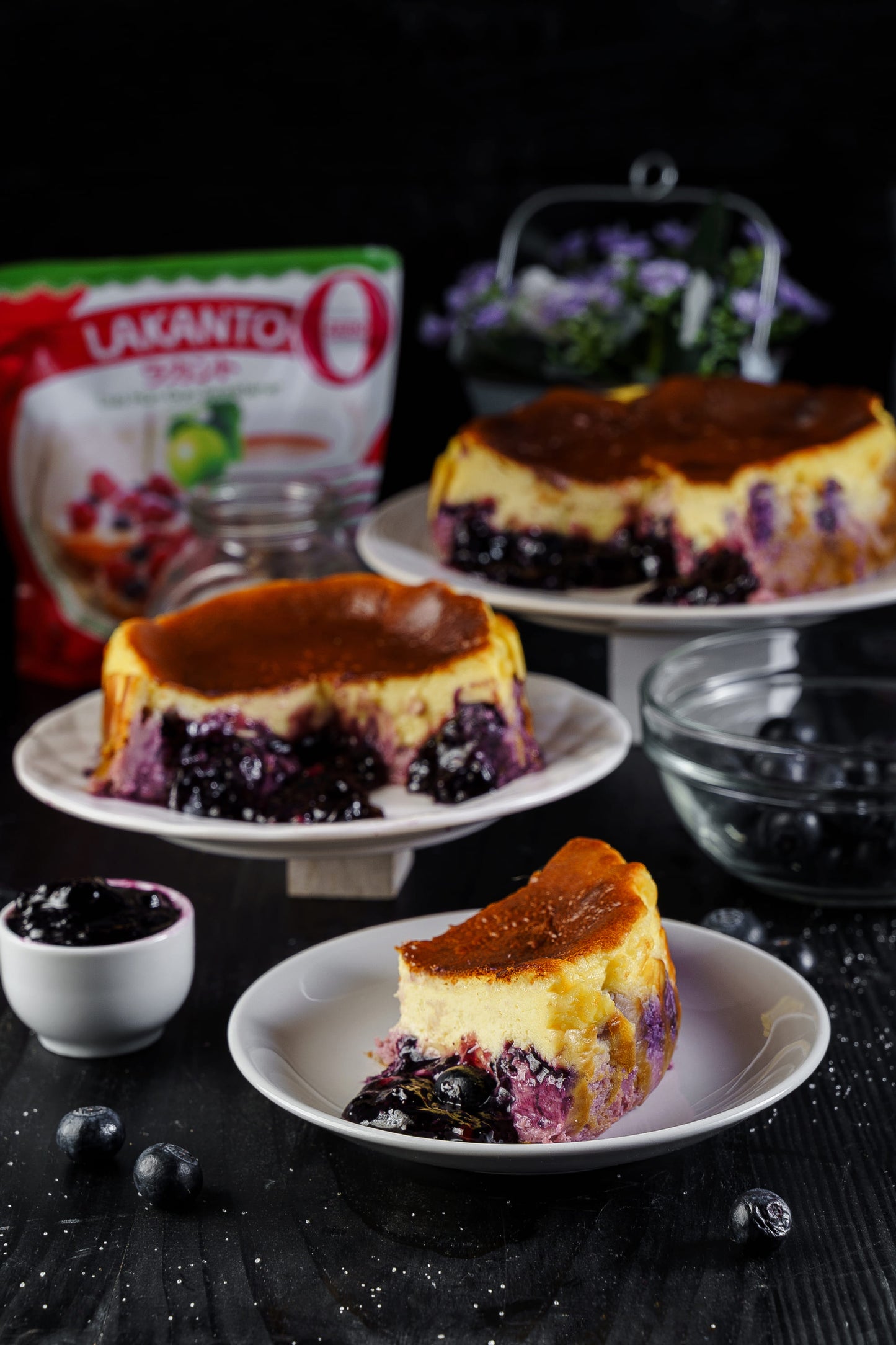 Blueberry Basque Burnt Cheesecake